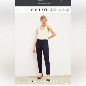 M.M.Lafleur Mejia Pant -Sharkskin Navy